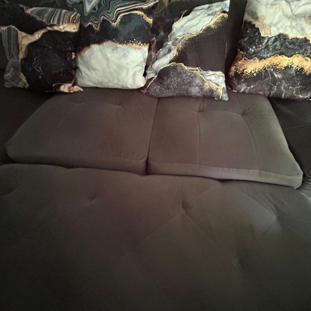 Set of 4 Black/White/Gold Marbled Designed Pillow Cases ONLY PILLOW CASES
